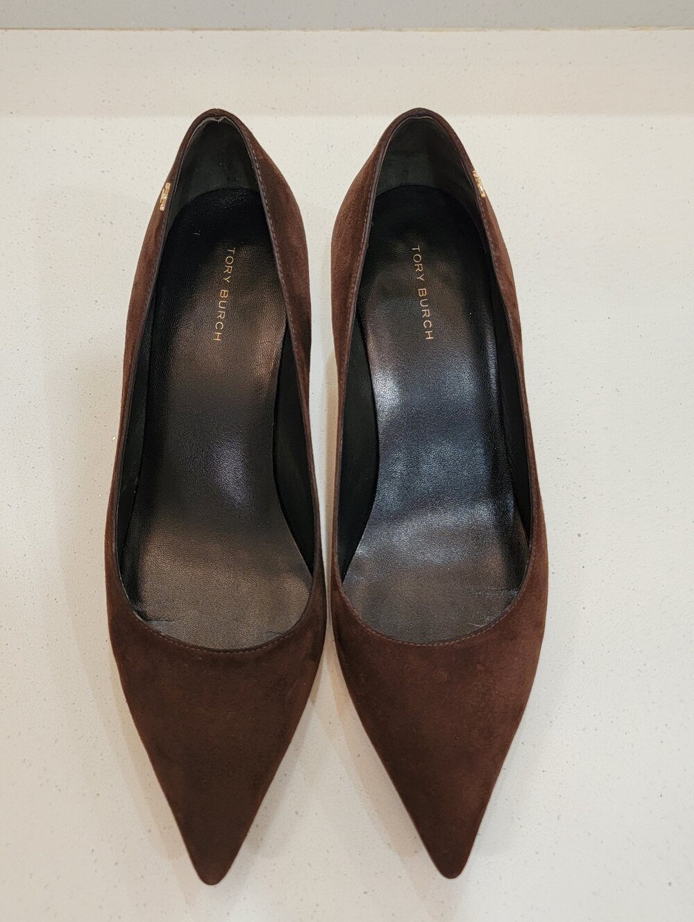 Tory Burch Royal Suede Low Heel Pumps
